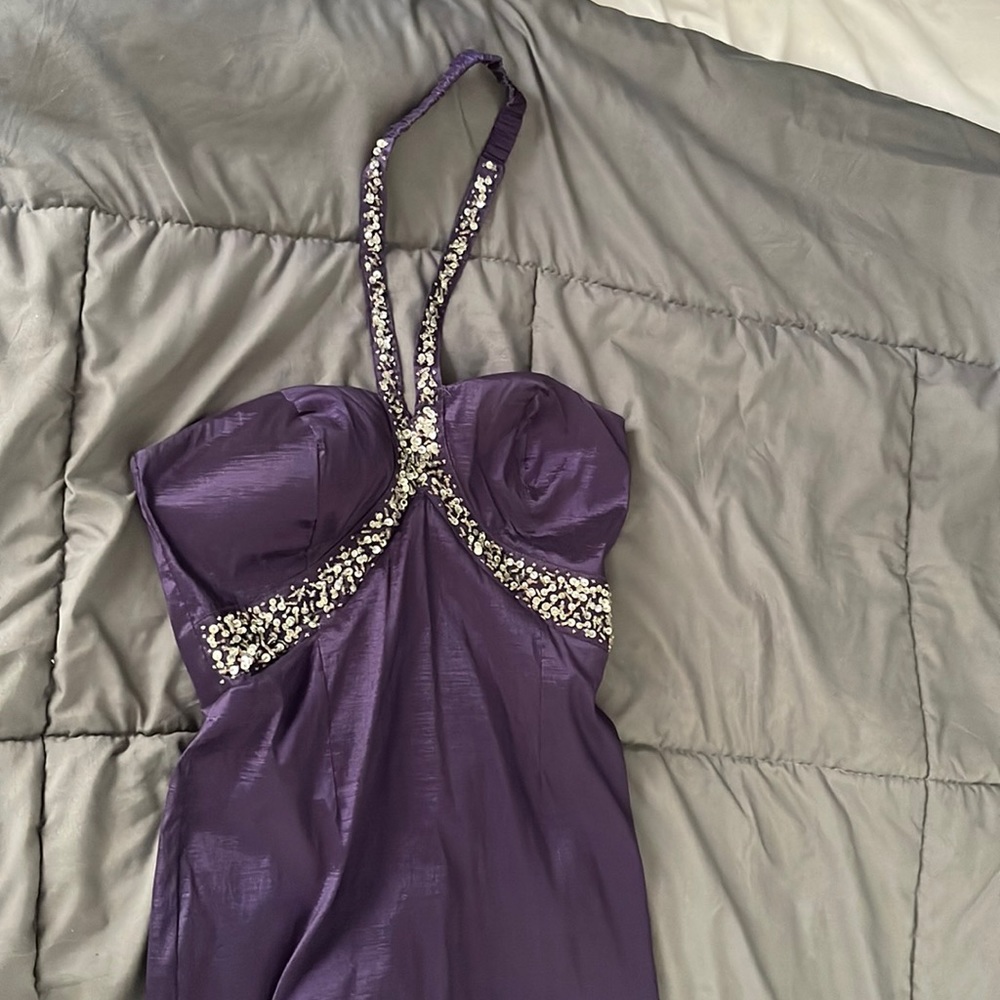 Medium purple prom dress